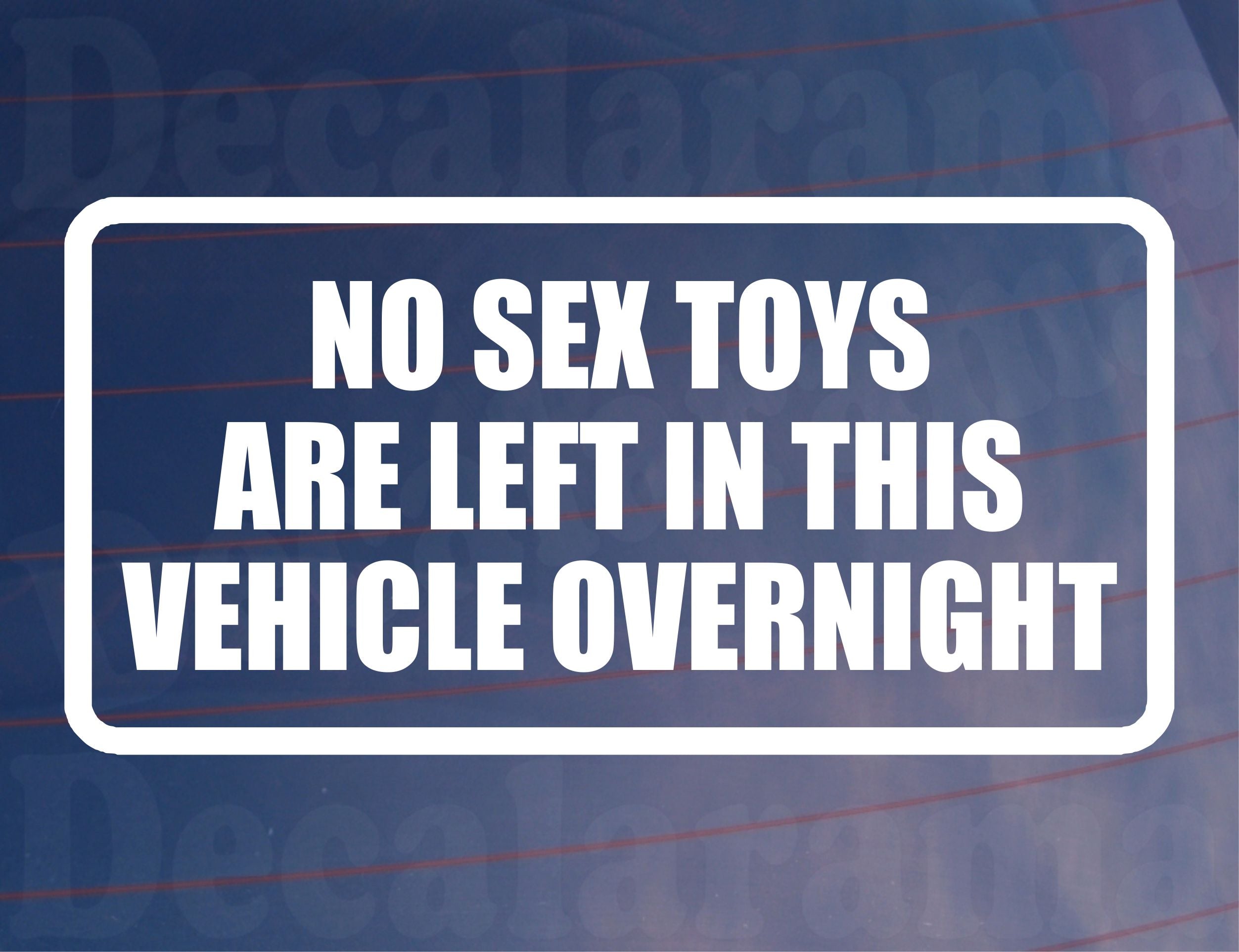 Car Sticker No Sex Toys Are Left In This Vehicle Overnight Security Wa –  sadnickgifts