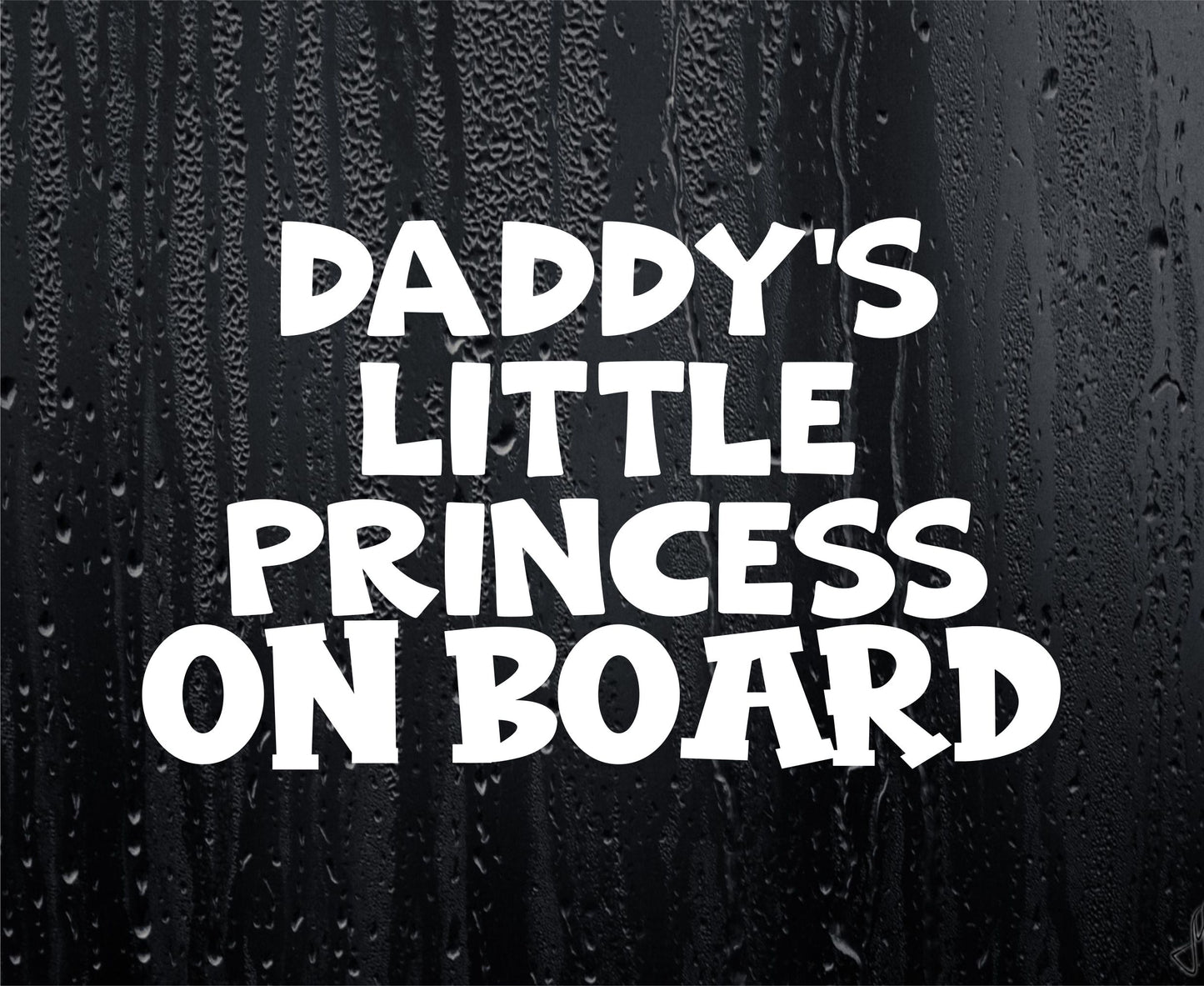 Car Sticker Daddy's Little Princess On Board Funny Novelty Van Window Bumper Boot Door Decal