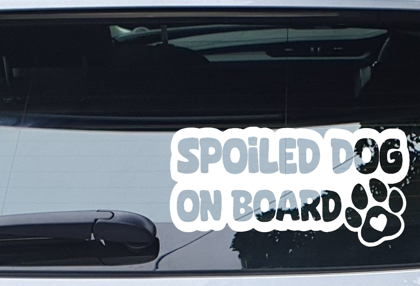 Car Sticker Spoilt Dog On Board Novelty Dog Puppy Warning Van Window Bumper Boot Door Decal