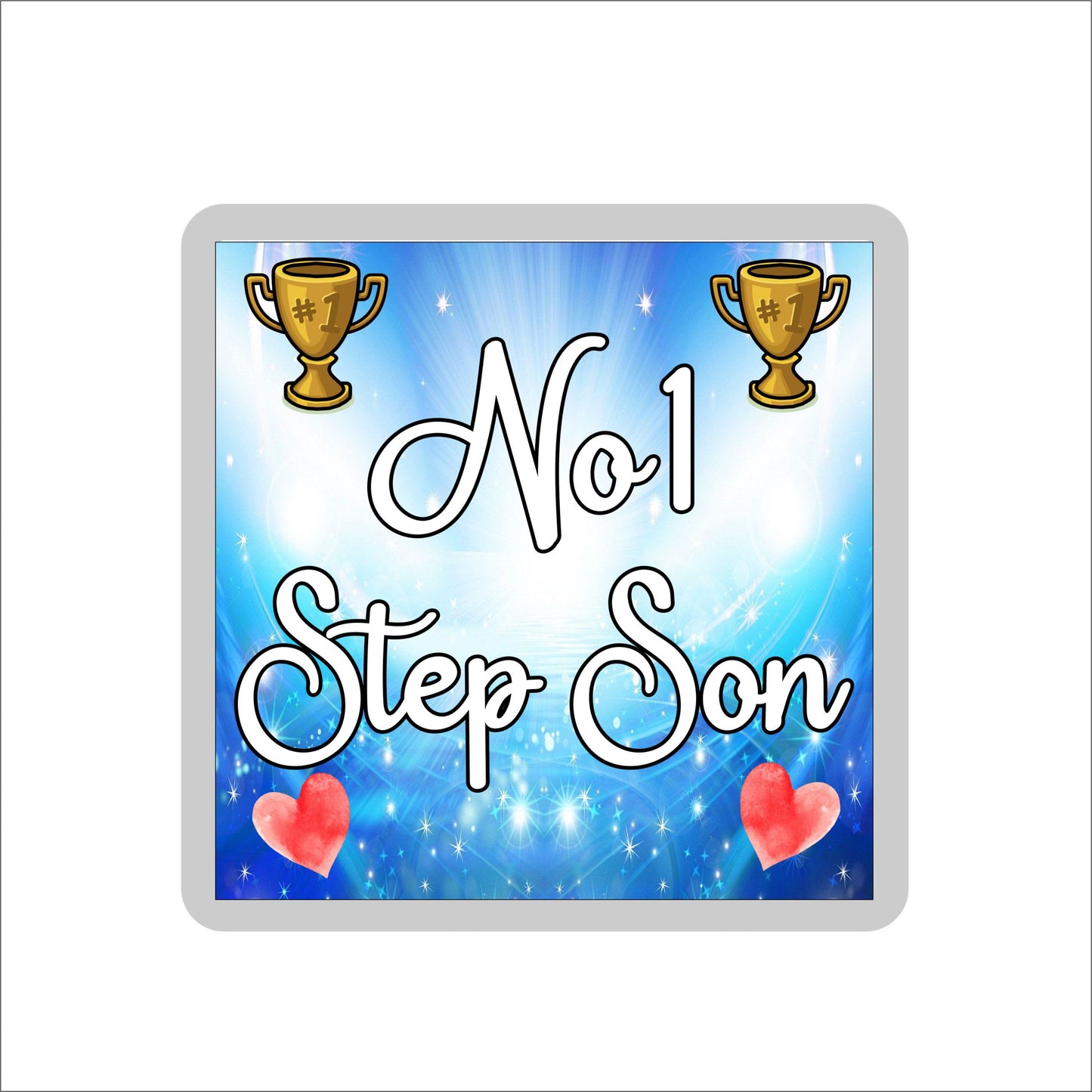 Step Son Coaster Gift - Number One Step Son - Fun Cute Novelty Family Present