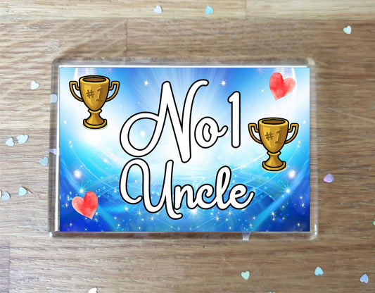 Uncle Fridge Magnet - Number One Uncle - Novelty Love Gift - Fun Cute Family Present