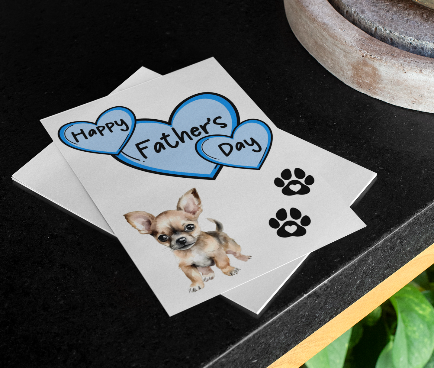 Chihuahua Father's Day Card - Nice Cute Fun Pet Dog Puppy Owner Novelty Greeting Card