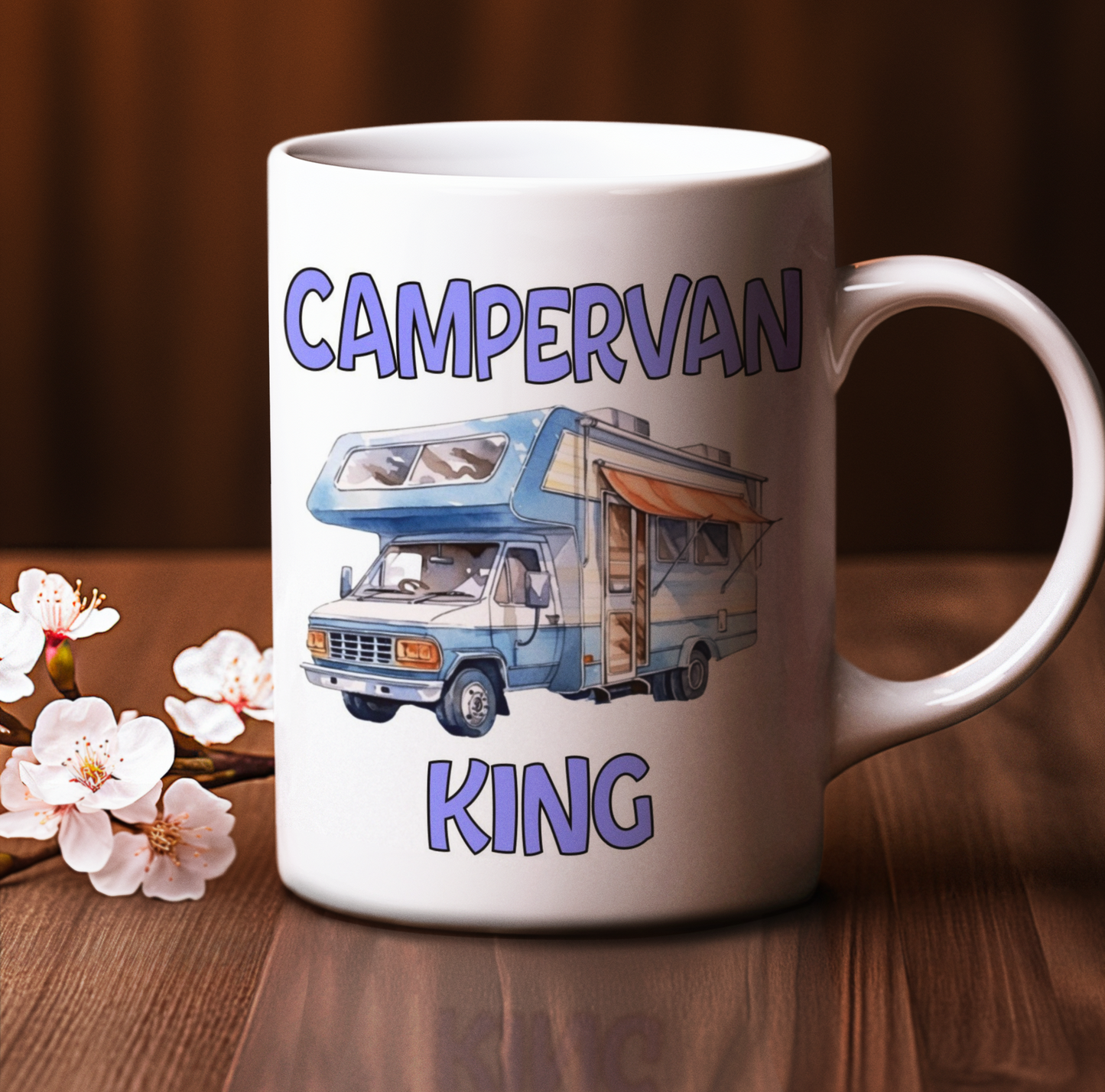 Campervan King Mug Gift Nice Novelty Cute Funny Joke Holiday Travel Vacation Cup Present