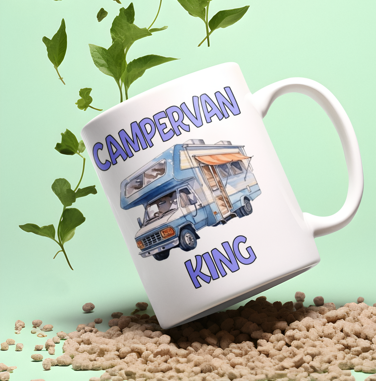 Campervan King Mug Gift Nice Novelty Cute Funny Joke Holiday Travel Vacation Cup Present