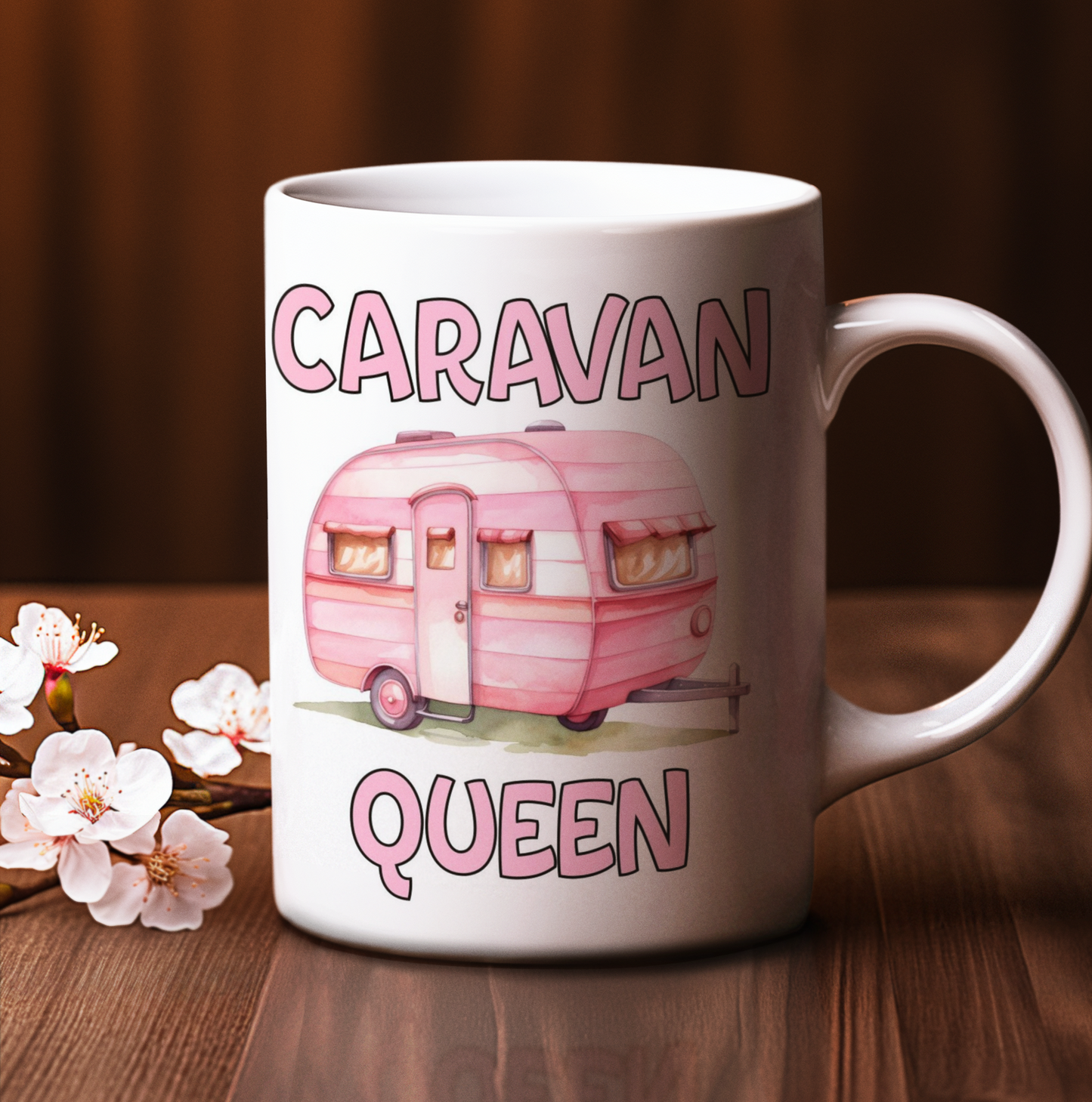 Caravan Queen Mug Gift Nice Novelty Cute Funny Joke Holiday Travel Vacation Cup Present