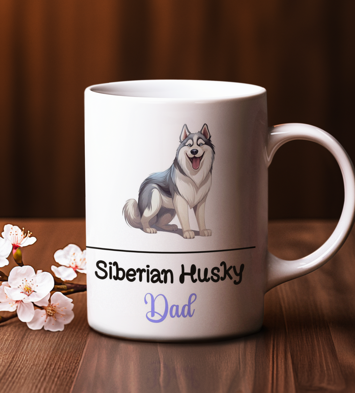 Siberian Husky Dad Mug Gift Nice Funny Cute Novelty Pet Dog Owner Cup Birthday Christmas Present