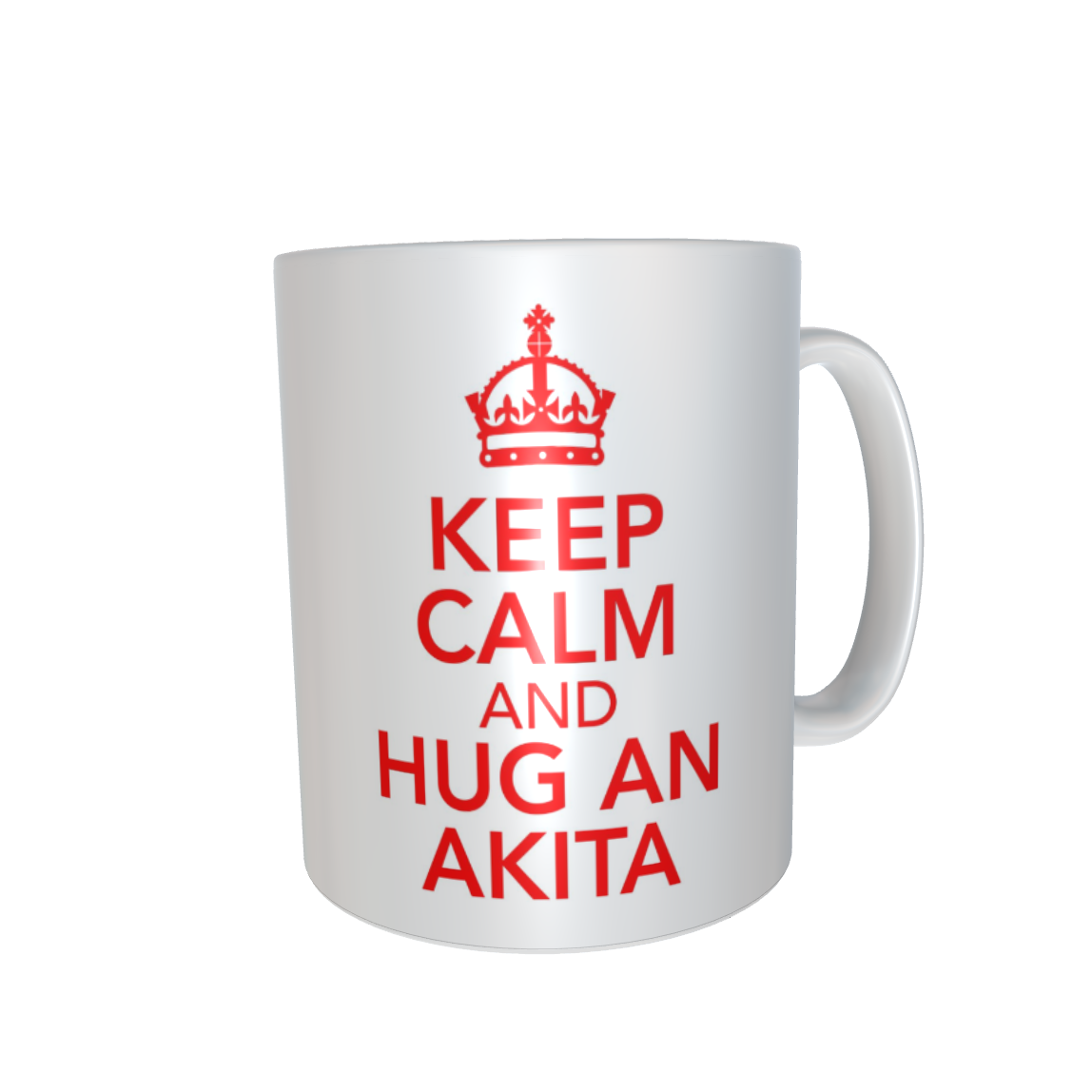 Akita Mug Gift - Keep Calm And Hug A - Nice Fun Cute Retro Style Novelty Cup Present