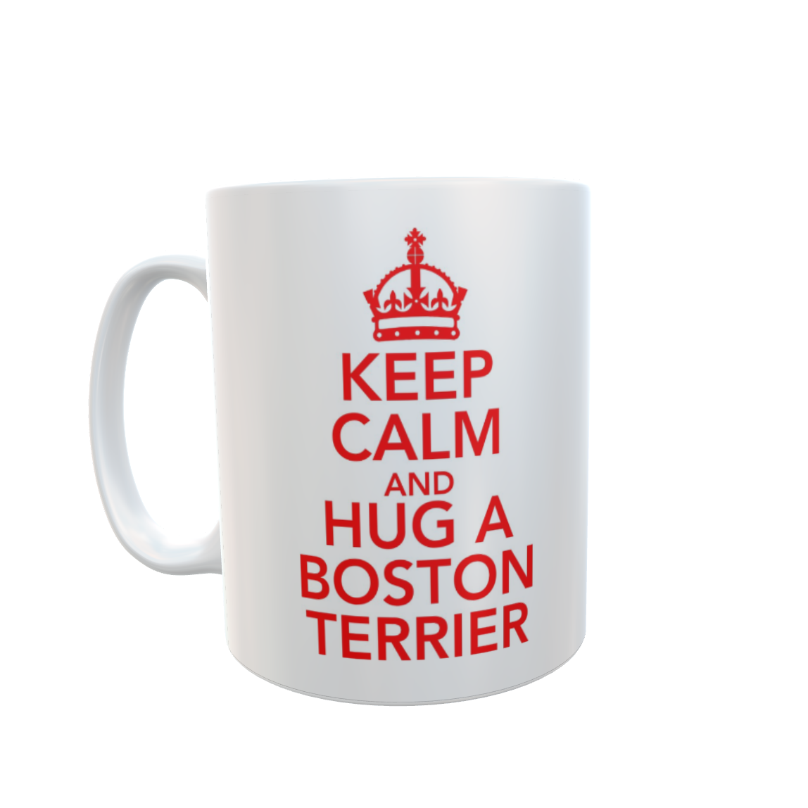 Boston Terrier Mug Gift - Keep Calm And Hug A - Nice Fun Cute Retro Style Novelty Cup Present