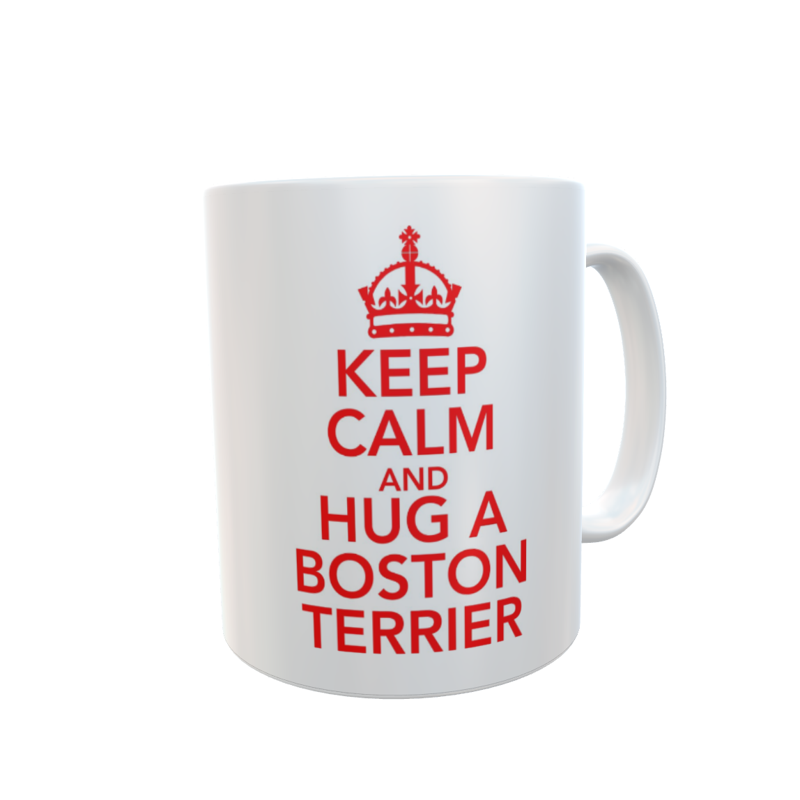 Boston Terrier Mug Gift - Keep Calm And Hug A - Nice Fun Cute Retro Style Novelty Cup Present