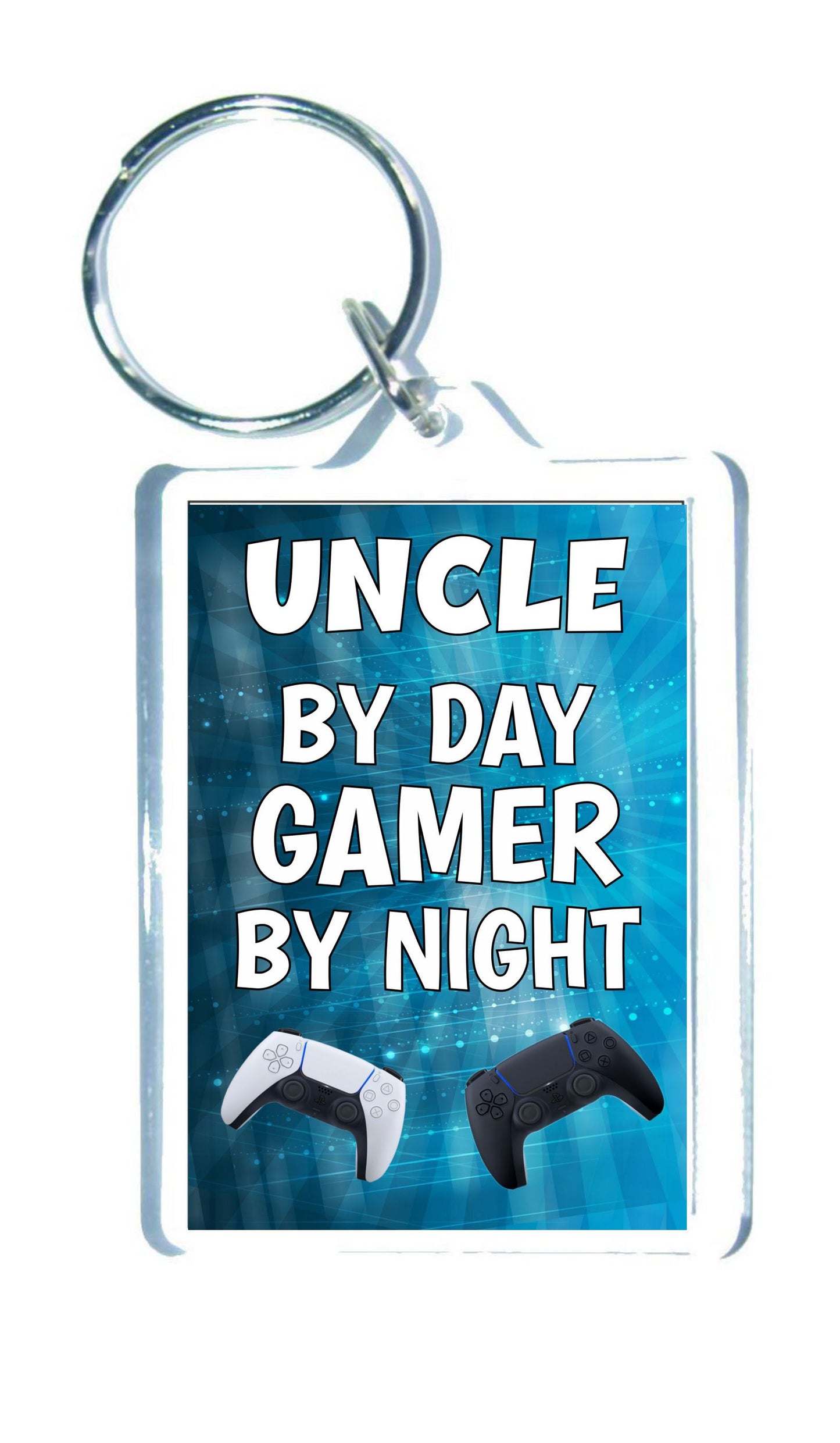 Uncle Gaming PS5 Keyring Gift - Uncle By Day Gamer By Night - Cute Fun Cheeky Novelty Present