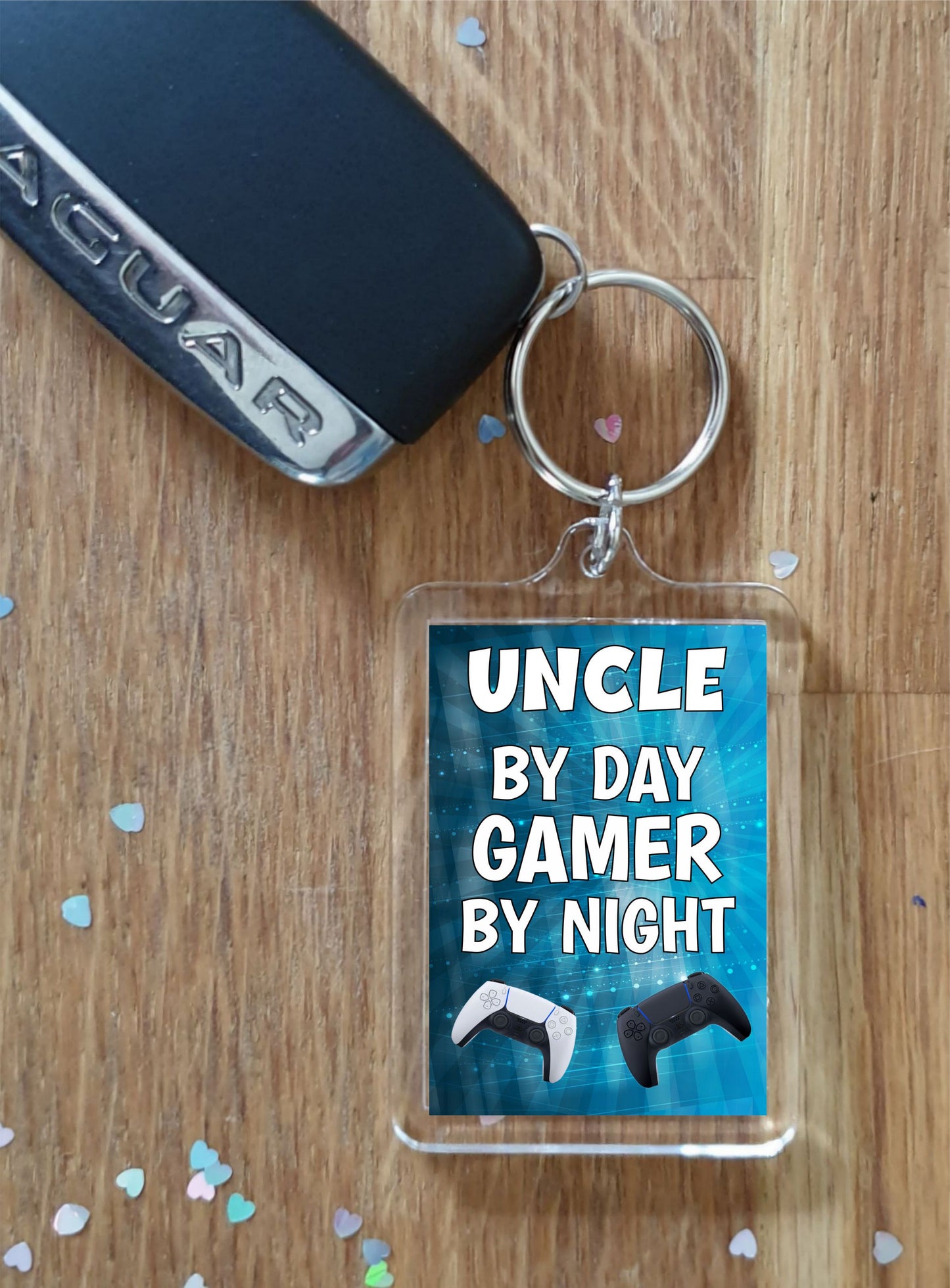 Uncle Gaming PS5 Keyring Gift - Uncle By Day Gamer By Night - Cute Fun Cheeky Novelty Present