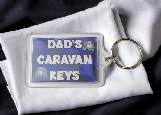 Dad Keyring Gift - Dad's Caravan Keys - Cute Fun Novelty Present