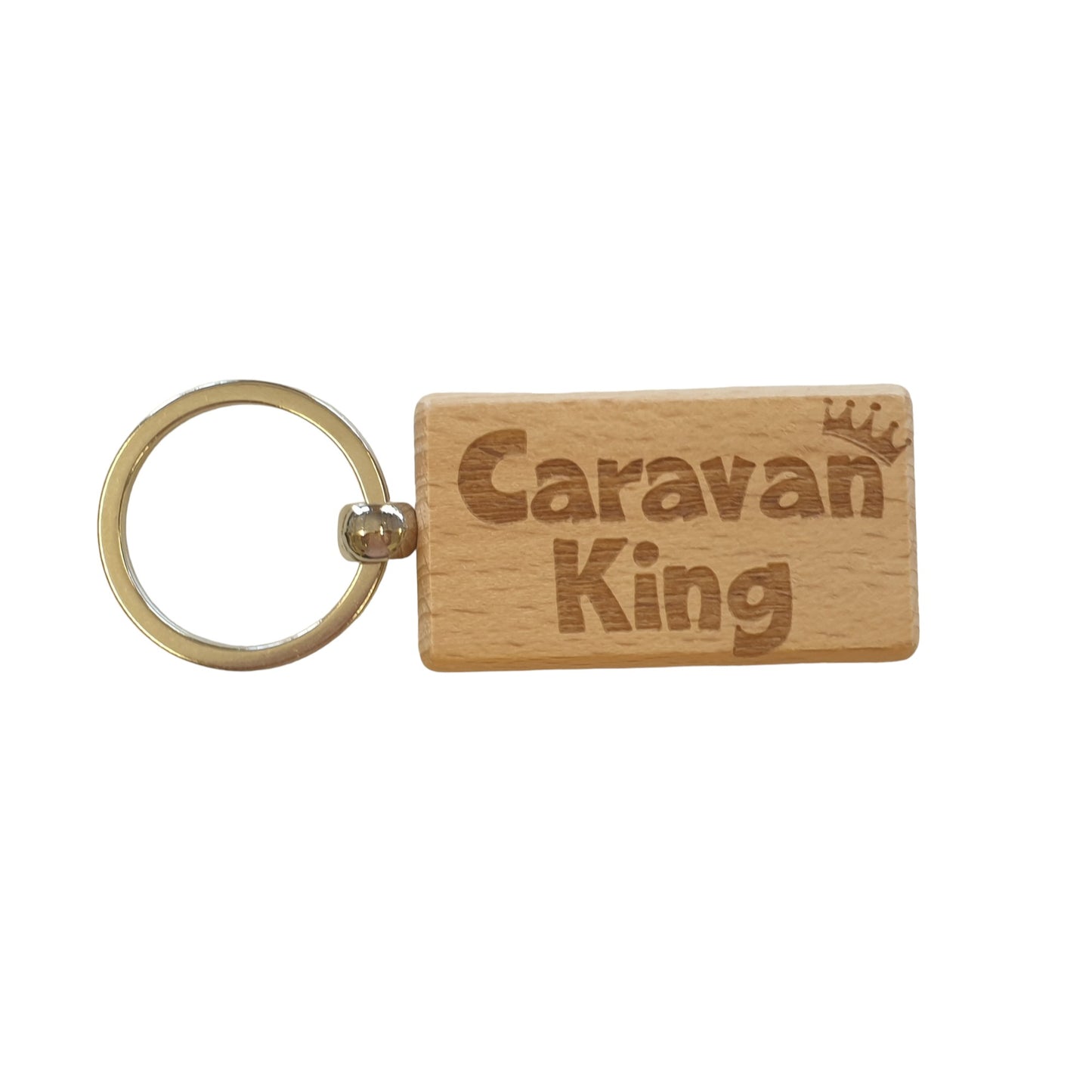 Caravan Keyring Gift Caravan King Cute Engraved Wooden Key Fob Fun Novelty Nice Custom Present