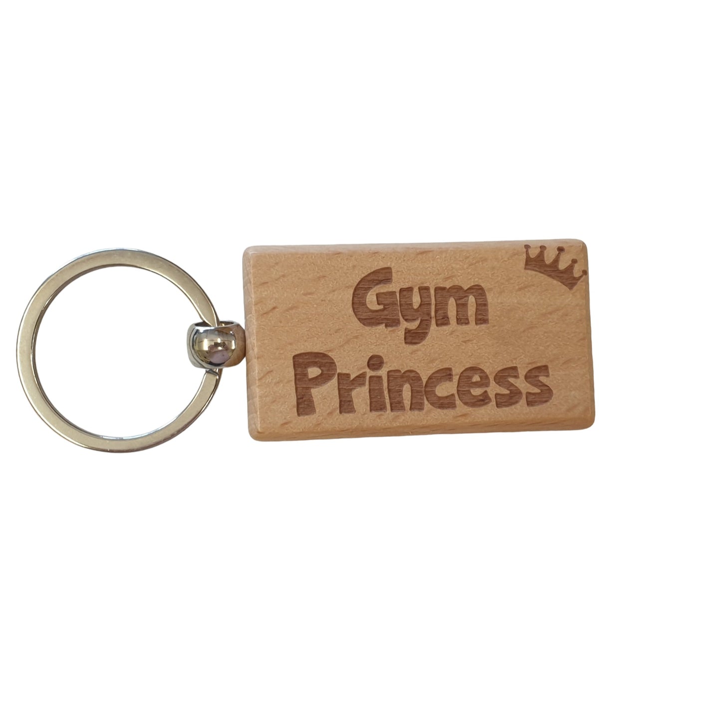 Gym Keyring Gift Gym Princess Cute Engraved Wooden Key Fob Fun Novelty Nice Custom Present (Copy)