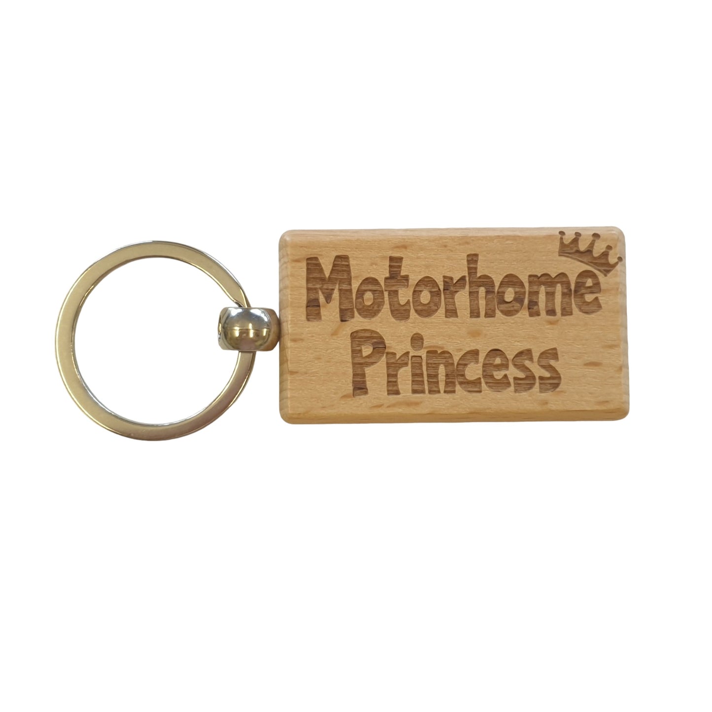 Motorhome Keyring Gift Motorhome Princess Cute Engraved Wooden Motorhome Key Fob Fun Novelty Nice Custom Present