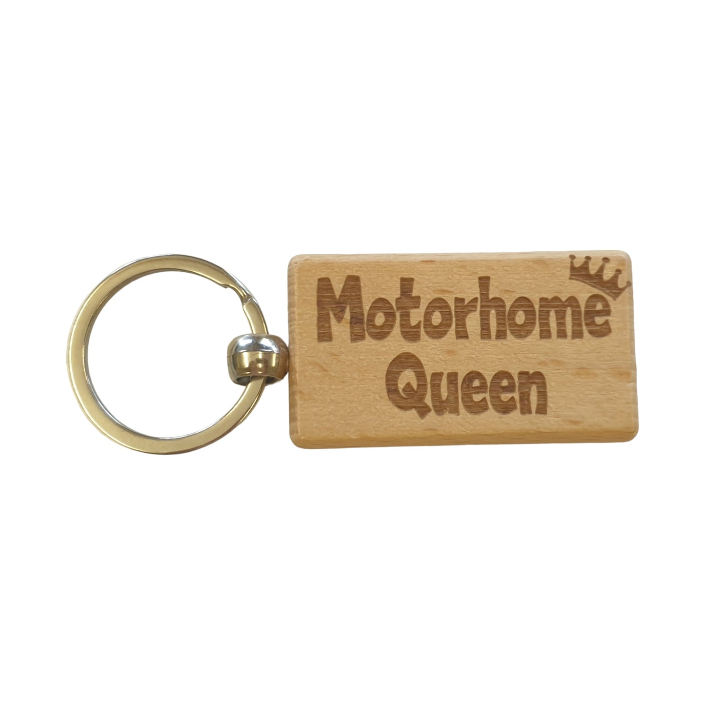 Motorhome Keyring Gift Motorhome Queen Cute Engraved Wooden Motorhome Key Fob Fun Novelty Nice Custom Present