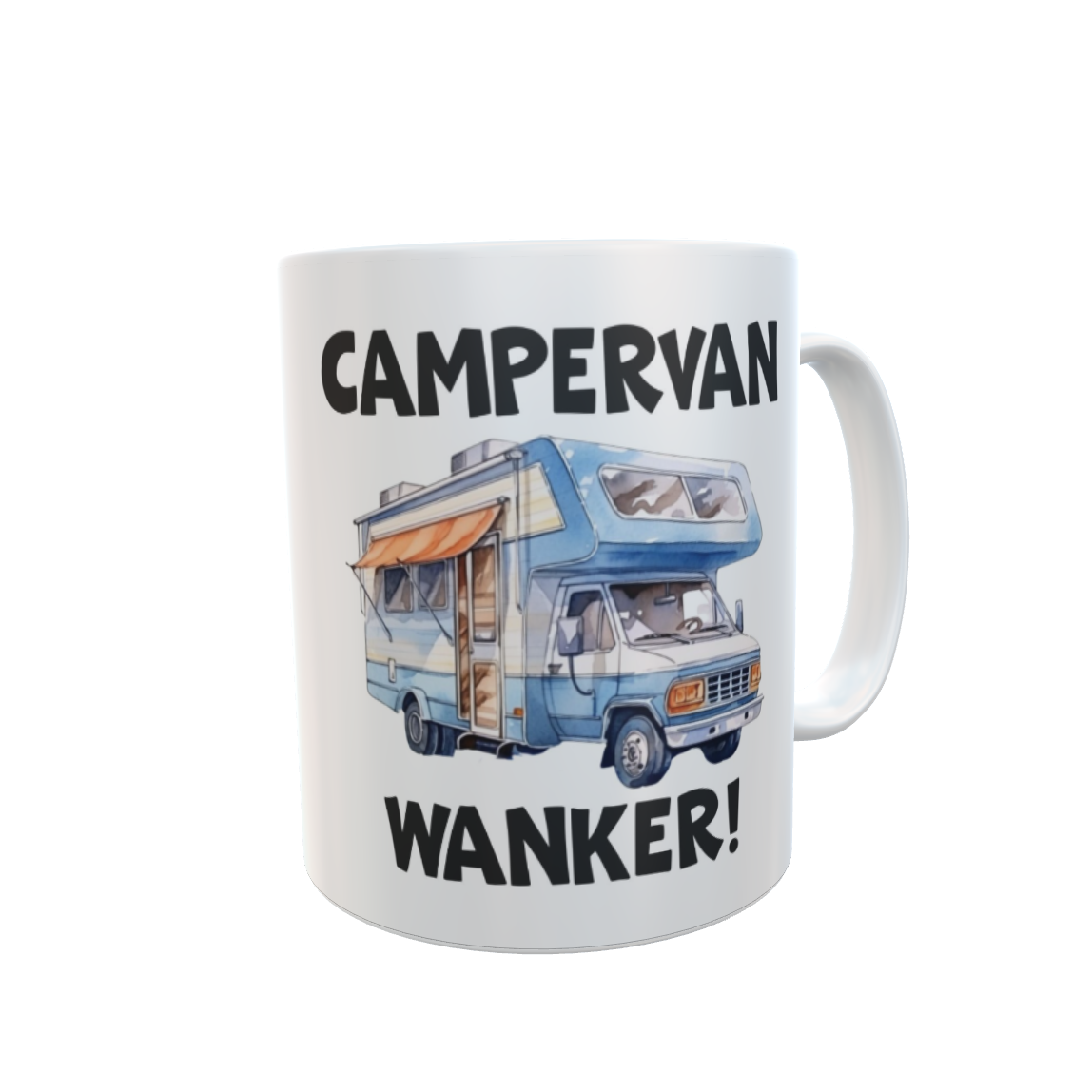 Campervan Mug Gift - Campervan Wanker - Novelty Rude Funny Holiday Travel Vacation Cup Present