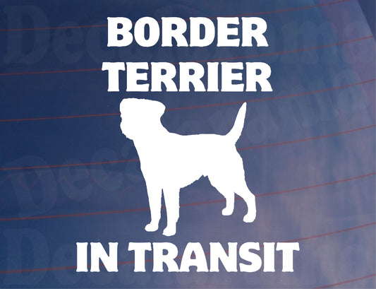 Car Sticker Border Terrier In Transit Nice Fun Cute Novelty Warning Van Window Bumper Boot Door Decal