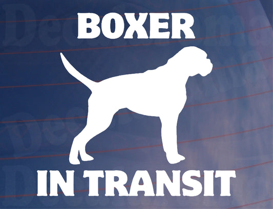 Car Sticker Boxer In Transit Nice Fun Cute Novelty Warning Van Window Bumper Boot Door Decal