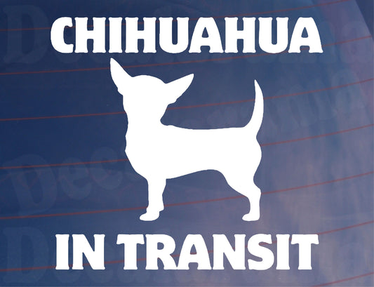 Car Sticker Chihuahua In Transit Nice Fun Cute Novelty Warning Van Window Bumper Boot Door Decal