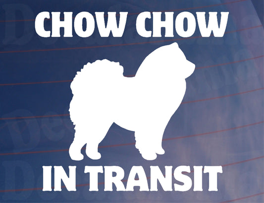 Car Sticker Chow Chow In Transit Nice Fun Cute Novelty Warning Van Window Bumper Boot Door Decal