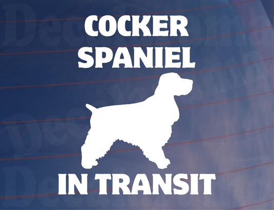 Car Sticker Cocker Spaniel In Transit Nice Fun Cute Novelty Warning Van Window Bumper Boot Door Decal