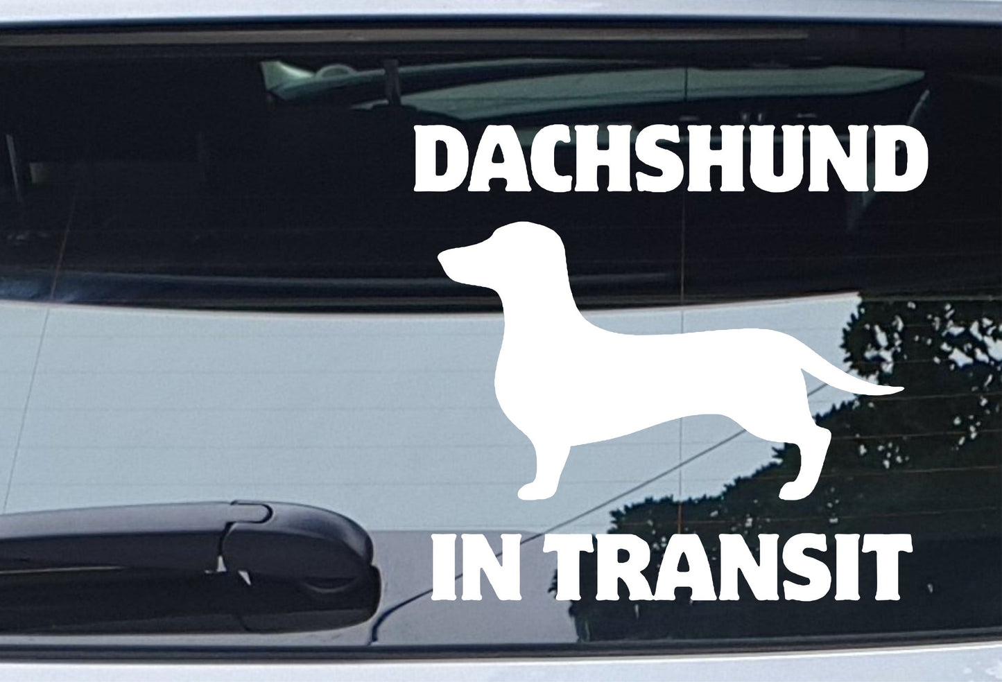 Car Sticker Dachshund In Transit Nice Fun Cute Novelty Warning Van Window Bumper Boot Door Decal