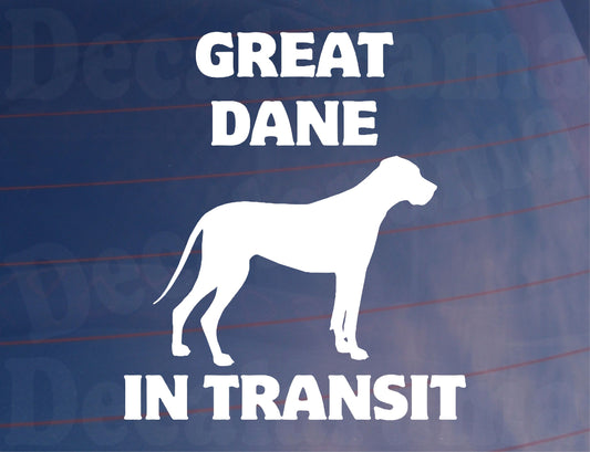 Car Sticker Great Dane In Transit Nice Fun Cute Novelty Warning Van Window Bumper Boot Door Decal