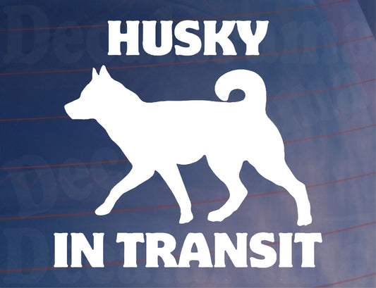 Car Sticker Husky In Transit Nice Fun Cute Novelty Warning Van Window Bumper Boot Door Decal