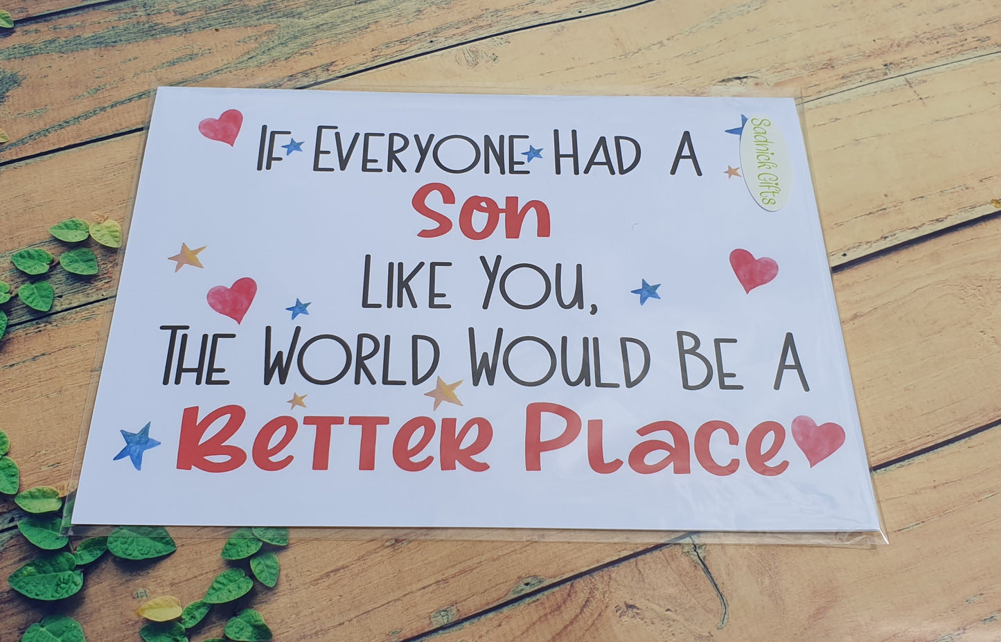 Son Birthday Card - If Everyone Had A Son Like You World Better Place - Nice Cute Novelty Greeting Card