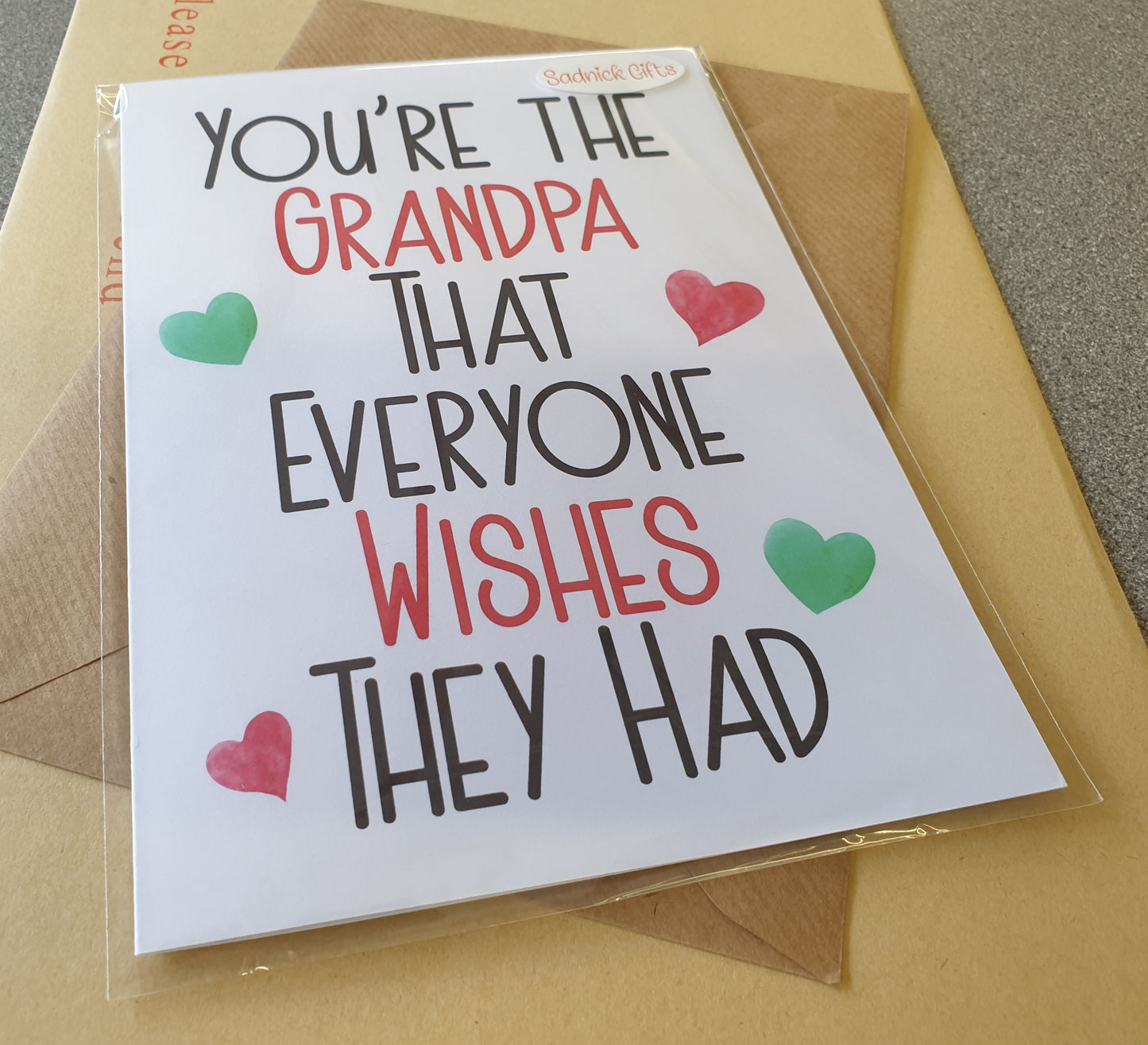 Grandpa Birthday Card - You're The Grandpa That Everyone Wishes They Had - Nice Cute Novelty Greetings Card