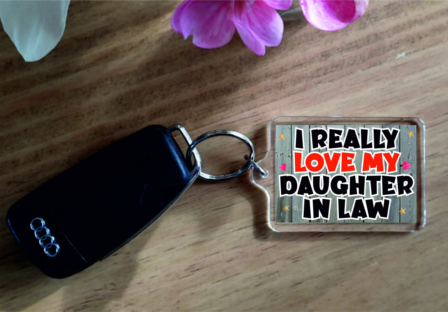 Fun Daughter in Law Keyring - I Really Love My Daughter in Law - Novelty Love Gift - Present Birthday Christmas Present