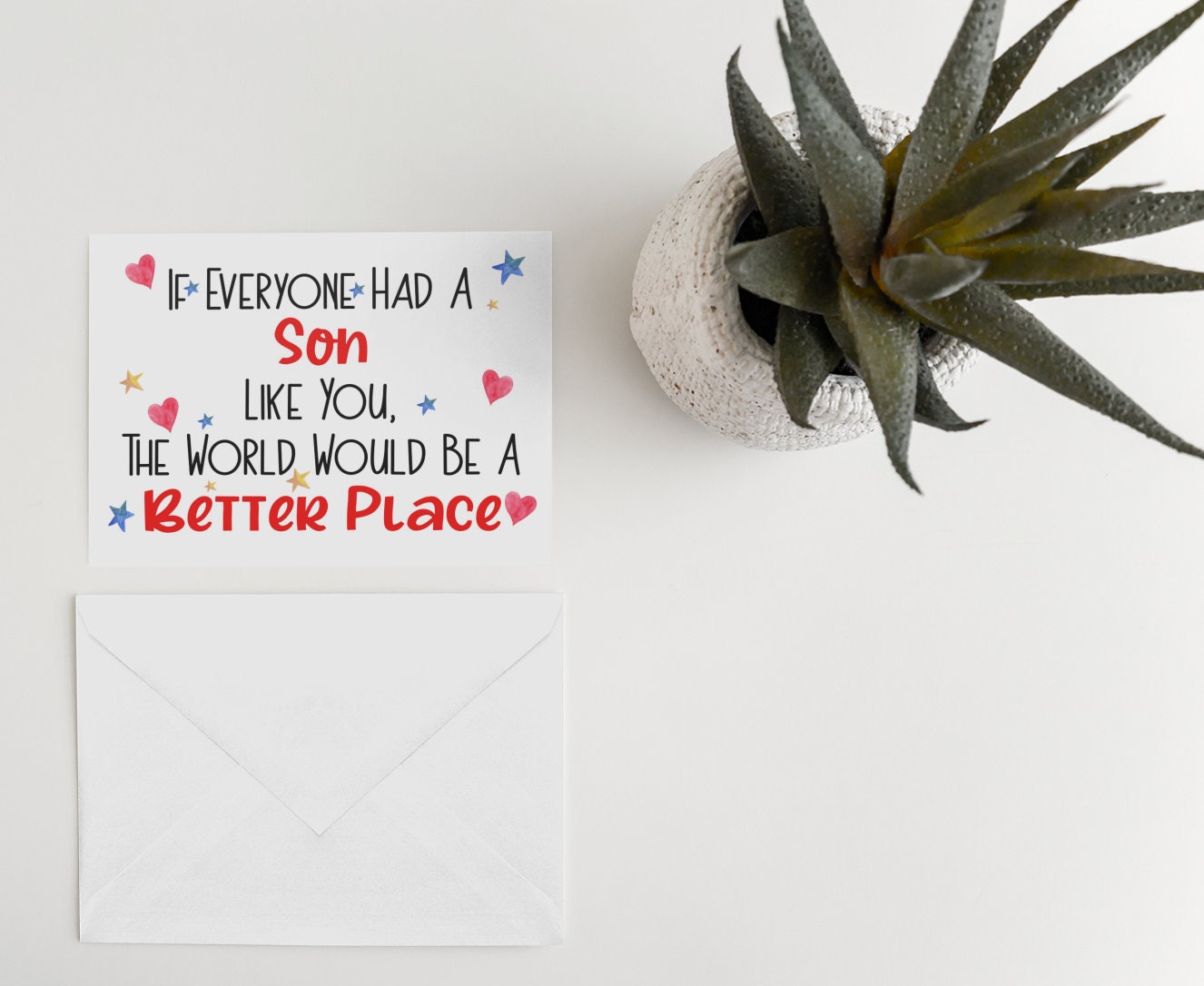 Son Birthday Card - If Everyone Had A Son Like You World Better Place - Nice Cute Novelty Greeting Card