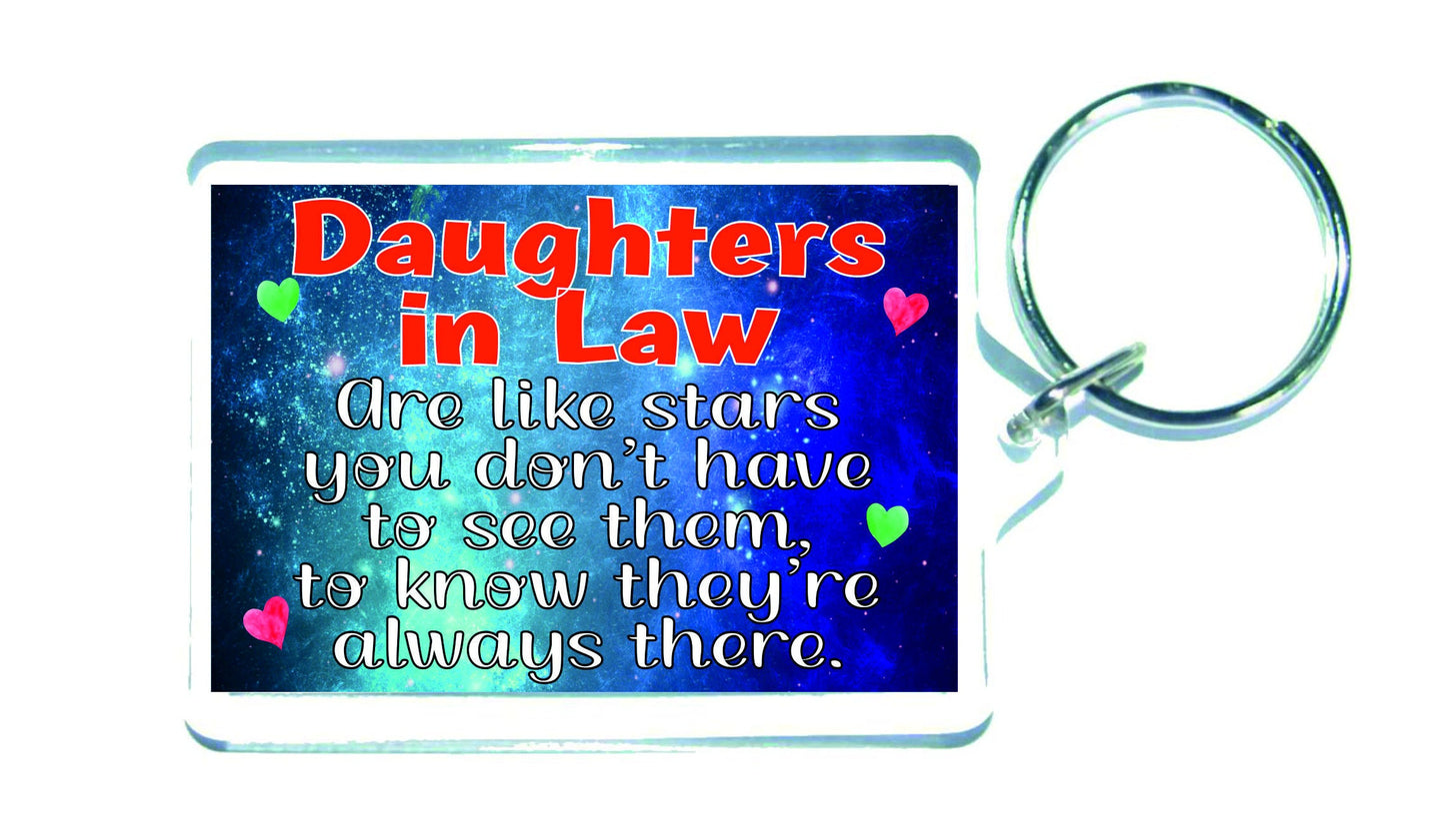 Daughter in Law Keyring Gift - Are Like Stars - Nice Fun Cute Novelty Present