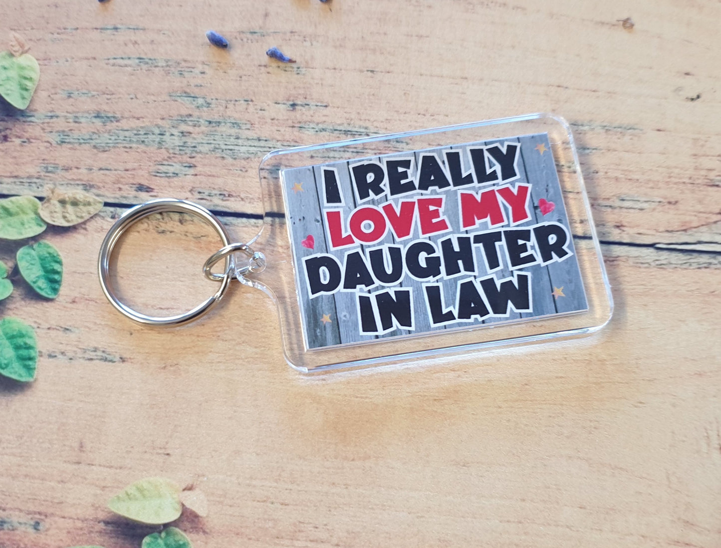 Fun Daughter in Law Keyring - I Really Love My Daughter in Law - Novelty Love Gift - Present Birthday Christmas Present