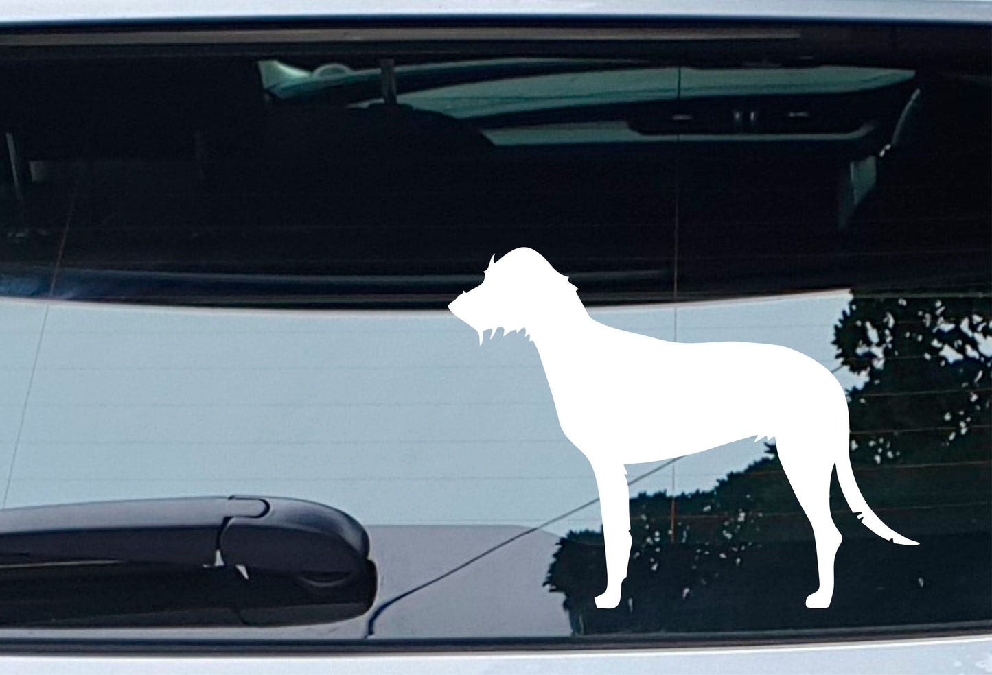 2x Car Sticker Lurcher Silhouette Nice Fun Novelty Cute Van Window Bumper Boot Door Dog Decal